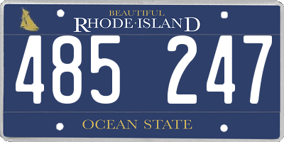 RI license plate 485247