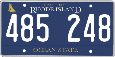 RI license plate 485248