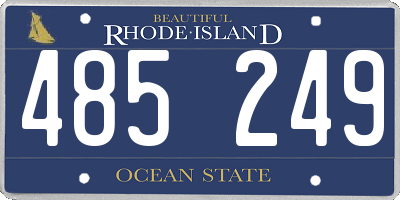 RI license plate 485249