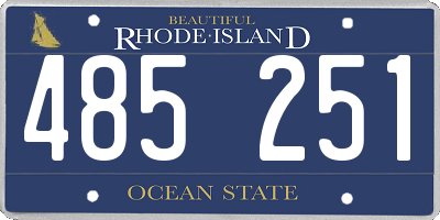 RI license plate 485251