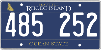 RI license plate 485252