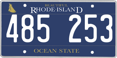 RI license plate 485253