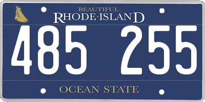RI license plate 485255