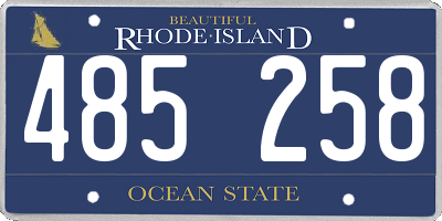 RI license plate 485258