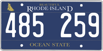 RI license plate 485259