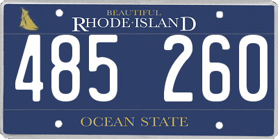 RI license plate 485260