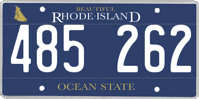 RI license plate 485262