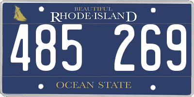 RI license plate 485269