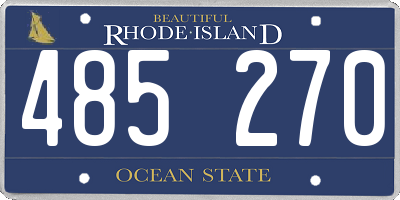 RI license plate 485270