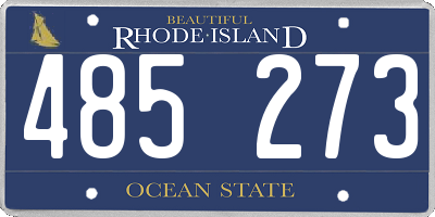 RI license plate 485273