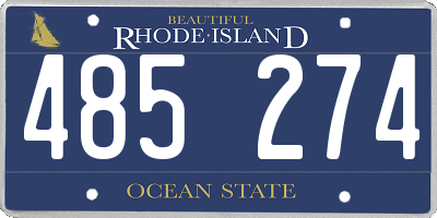 RI license plate 485274