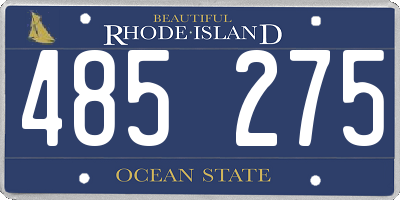 RI license plate 485275