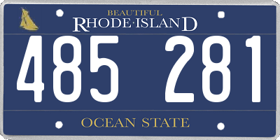 RI license plate 485281