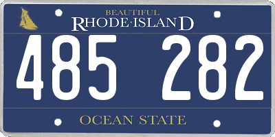 RI license plate 485282