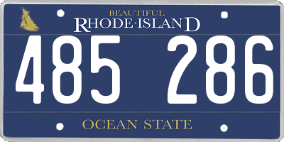 RI license plate 485286