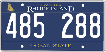 RI license plate 485288