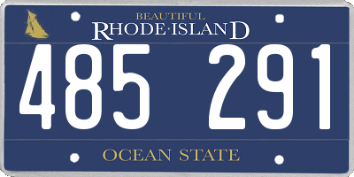 RI license plate 485291