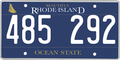 RI license plate 485292