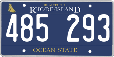RI license plate 485293