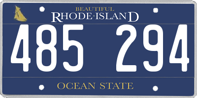 RI license plate 485294