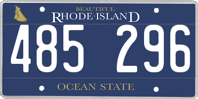 RI license plate 485296