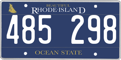RI license plate 485298