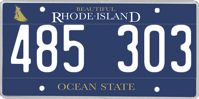 RI license plate 485303