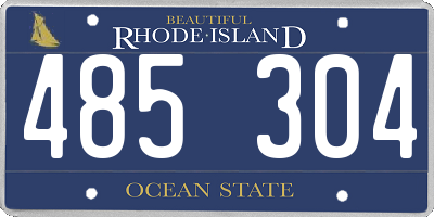 RI license plate 485304