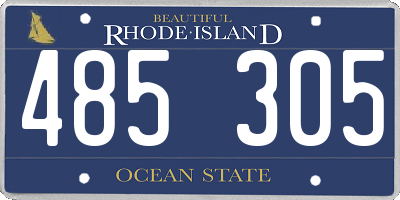 RI license plate 485305