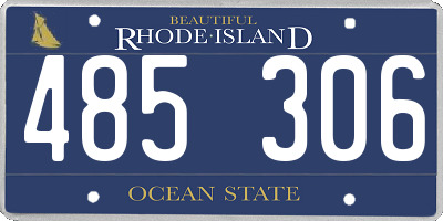 RI license plate 485306