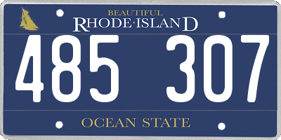 RI license plate 485307