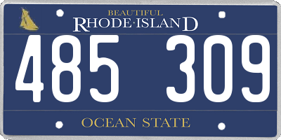 RI license plate 485309