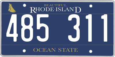 RI license plate 485311