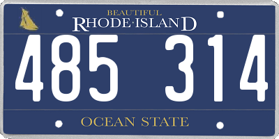 RI license plate 485314