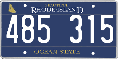 RI license plate 485315