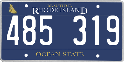 RI license plate 485319