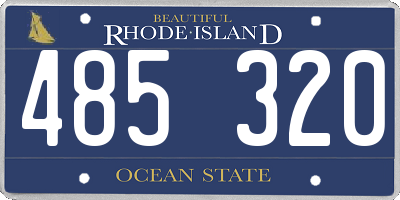 RI license plate 485320