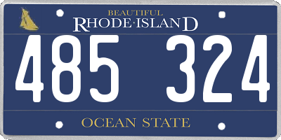 RI license plate 485324
