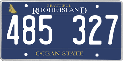 RI license plate 485327