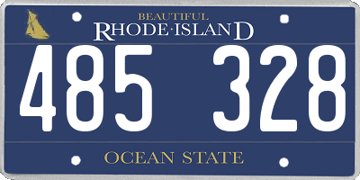 RI license plate 485328