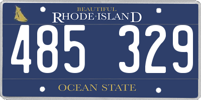RI license plate 485329