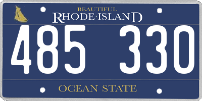 RI license plate 485330