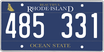 RI license plate 485331