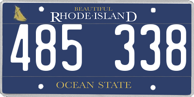 RI license plate 485338