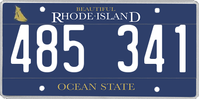 RI license plate 485341