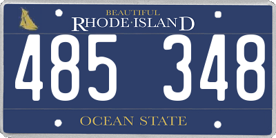 RI license plate 485348