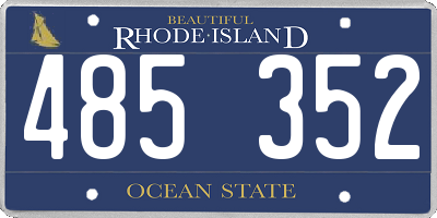 RI license plate 485352