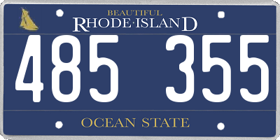 RI license plate 485355