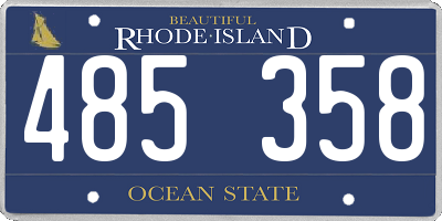 RI license plate 485358