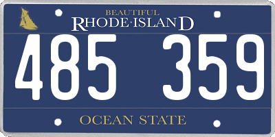 RI license plate 485359